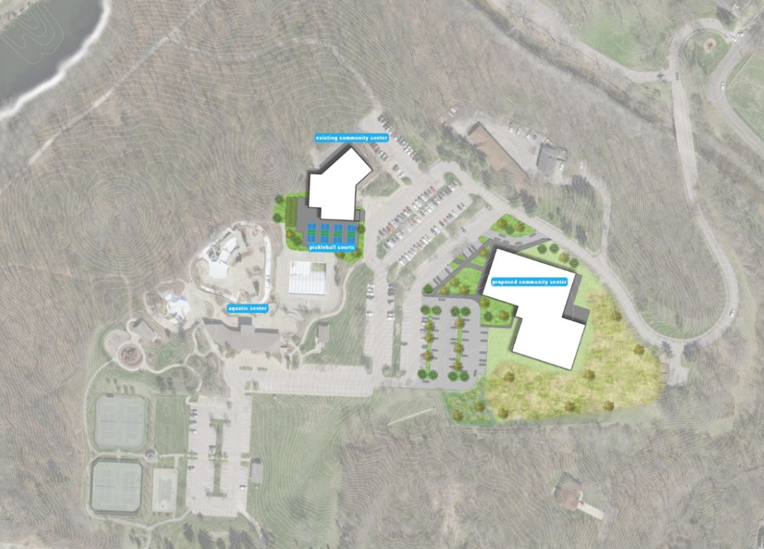 The proposed site for the new Crestwood Community Center. 